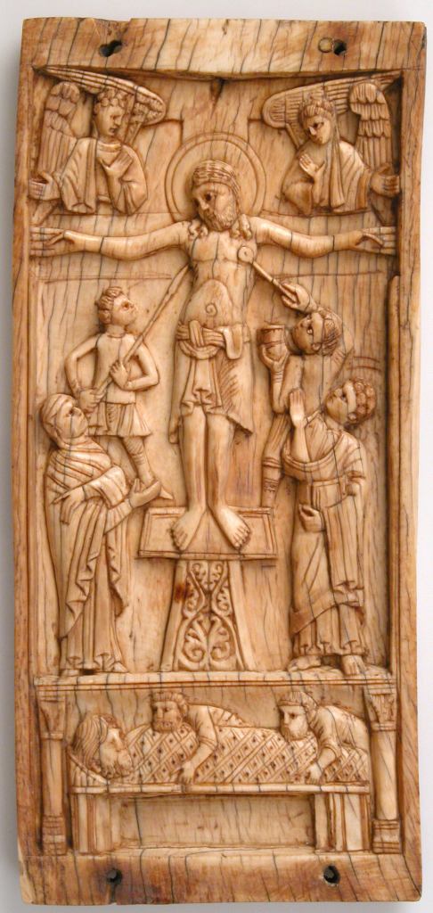 Center Panel of a Triptych with the Crucifixion and the Entombment, South Italy c.1100